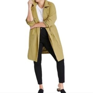 Ava & Viv Womens Plus 1X Trench Coat Rain Jacket Tan Water Resistant NWT NEW